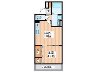 クレアール大久保町の物件間取画像